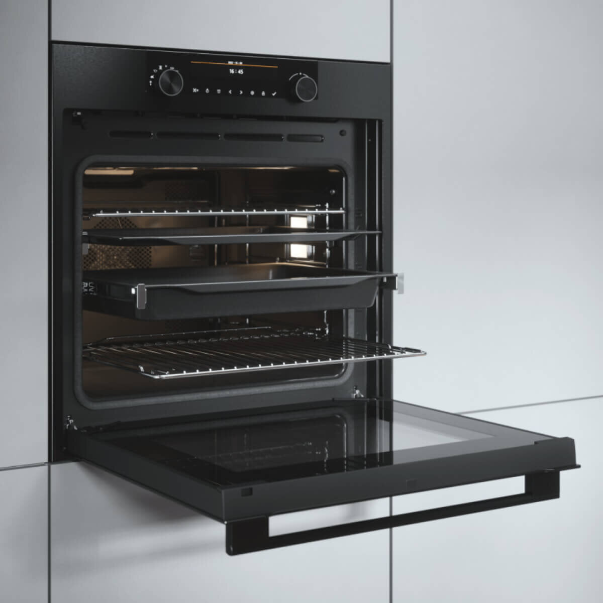 ASKO 60cm Pyrolytic Built-In Craft Oven Black Steel OP8687B - ASKO Factory Seconds