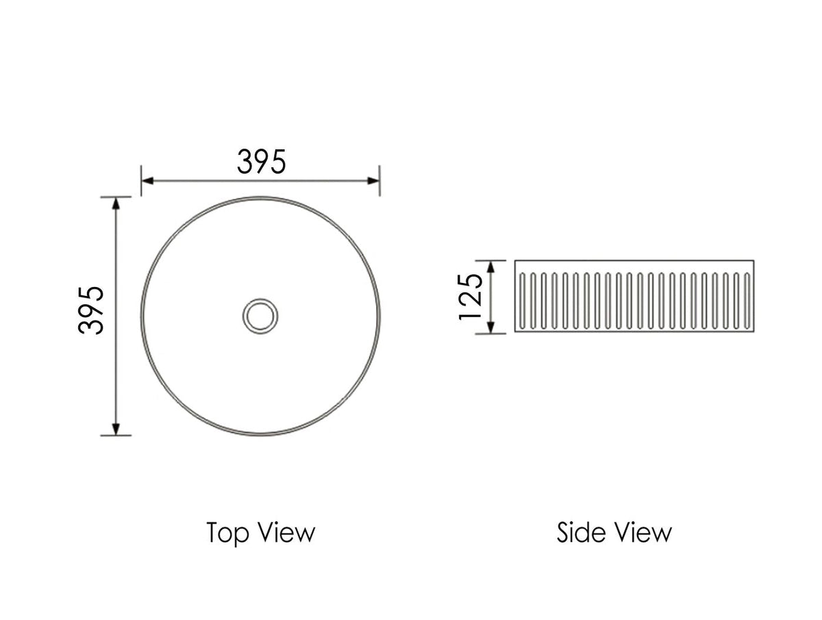 Otti OT3950 Oxford Round 395x395x120 Above Counter Basin