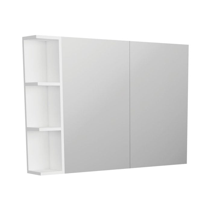 Fienza PS105 Pencil Edge 900 Mirror Cabinet, 1 Side Shelf
