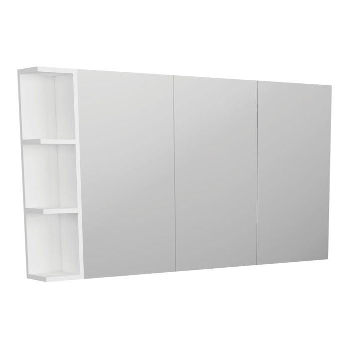 Fienza PS135 Pencil Edge 1200 Mirror Cabinet, 1 Side Shelf