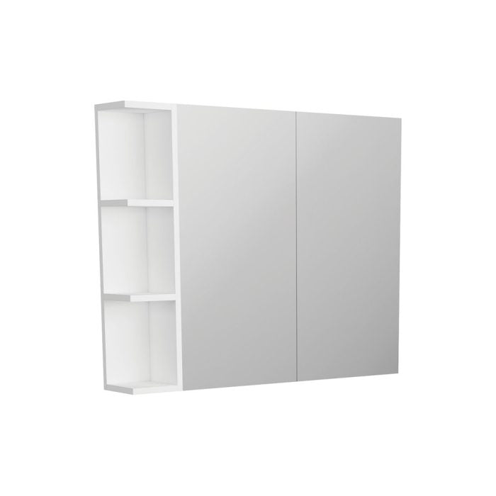 Fienza PS90 Pencil Edge 750 Mirror Cabinet, 1 Side Shelf