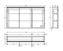 Fienza PSC1200X-LED 1200mm Mirror LED Cabinet, Industrial - Special Order