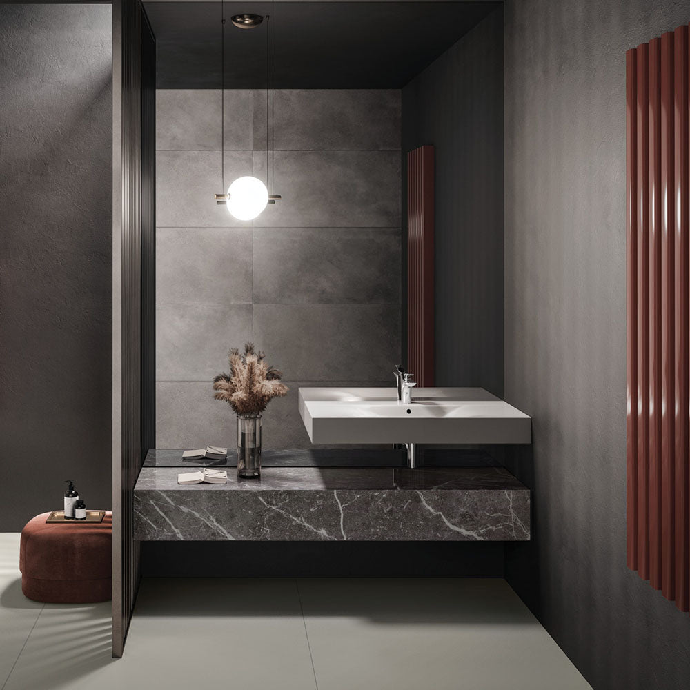 Fienza 06100AWHA RAK Des 61 Wall Basin, No Tap Hole, Alpine White