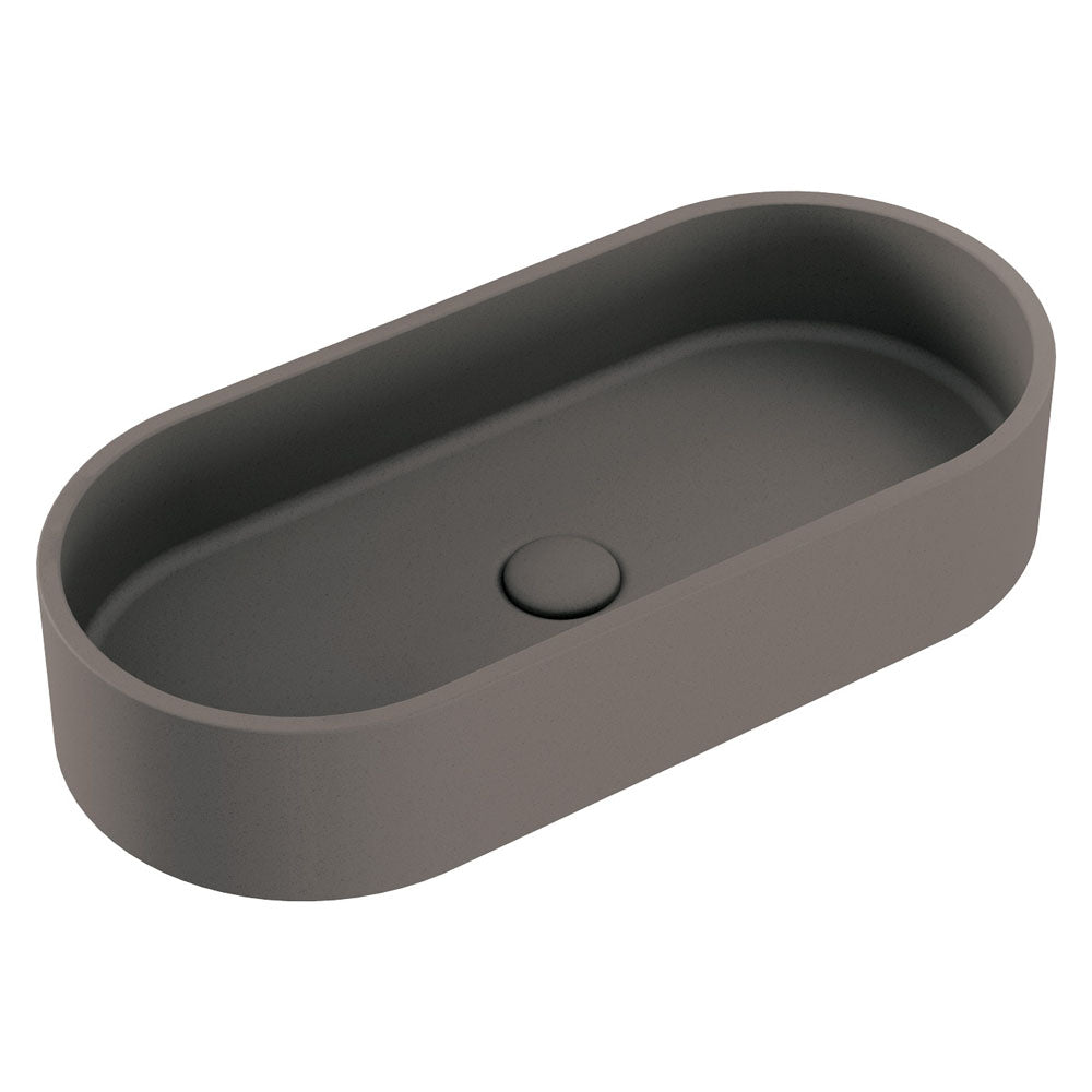 Fienza RB013 Jada Pill Concrete Above Counter Basin, Warm Grey
