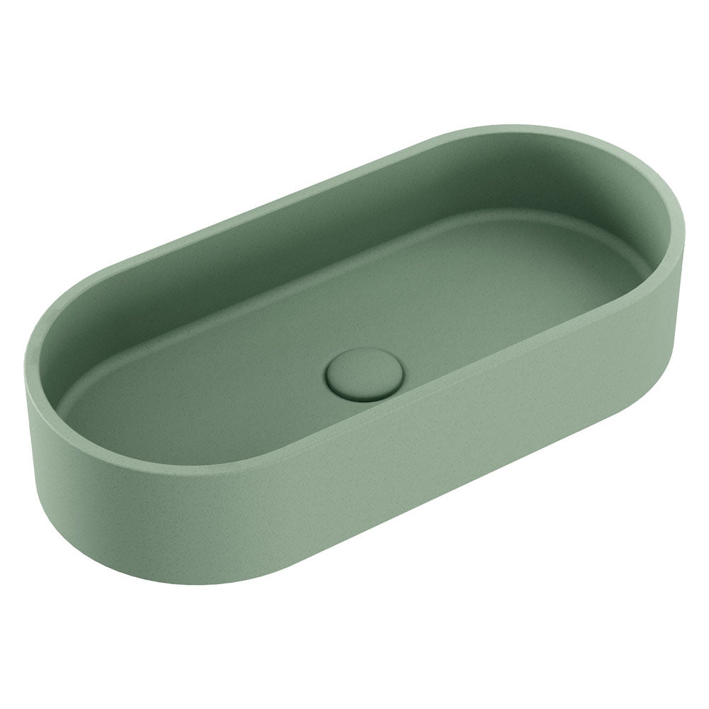 Fienza RB013SG Jada Pill Concrete Above Counter Basin, Sage