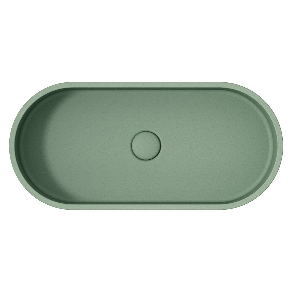 Fienza RB013SG Jada Pill Concrete Above Counter Basin, Sage