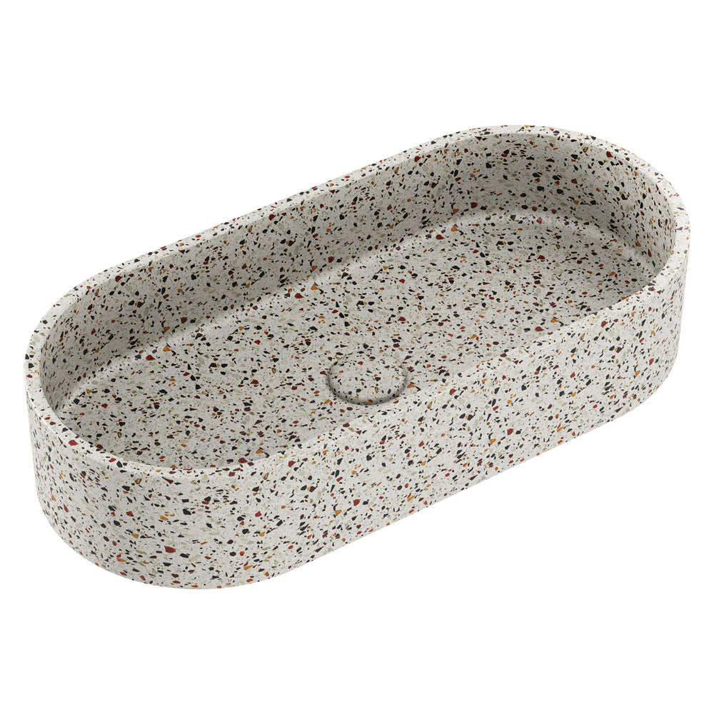 Fienza RB013TZ Jada Pill Concrete Above Counter Basin, Terrazzo