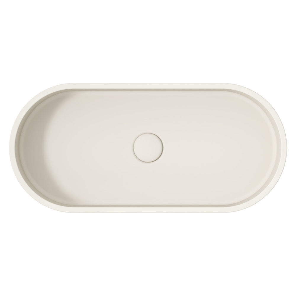 Fienza RB013W Jada Pill Concrete Above Counter Basin, Warm White