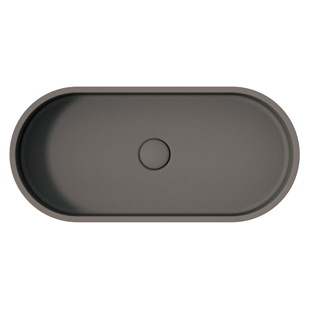 Fienza RB013 Jada Pill Concrete Above Counter Basin, Warm Grey