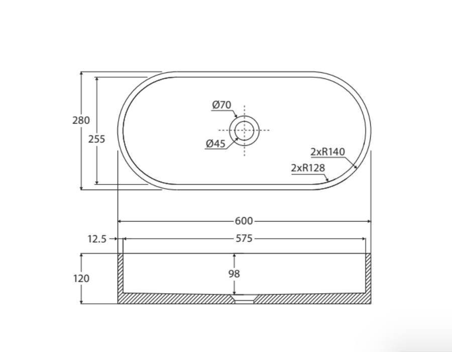 Fienza RB013SG Jada Pill Concrete Above Counter Basin, Sage