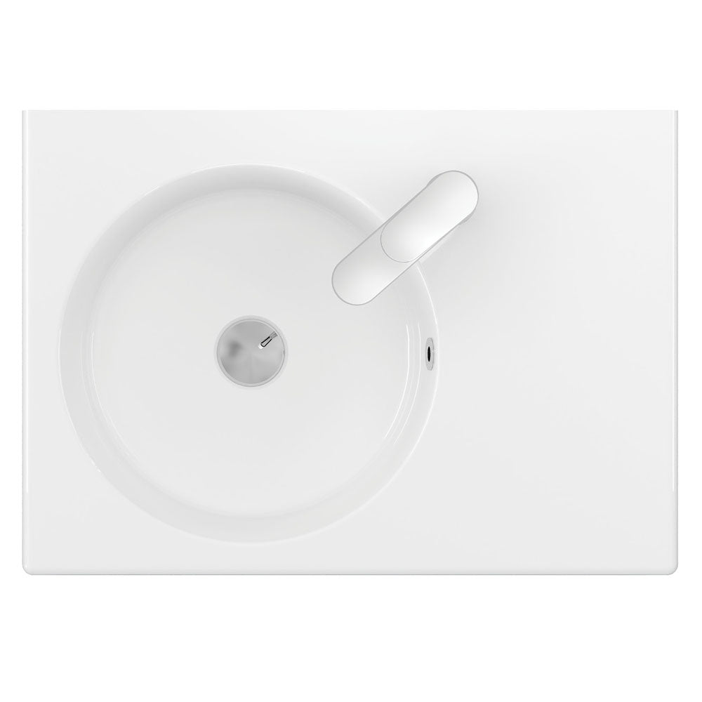 Fienza RB039L-1 Reba Left Bowl Wall Basin, One Tap Hole