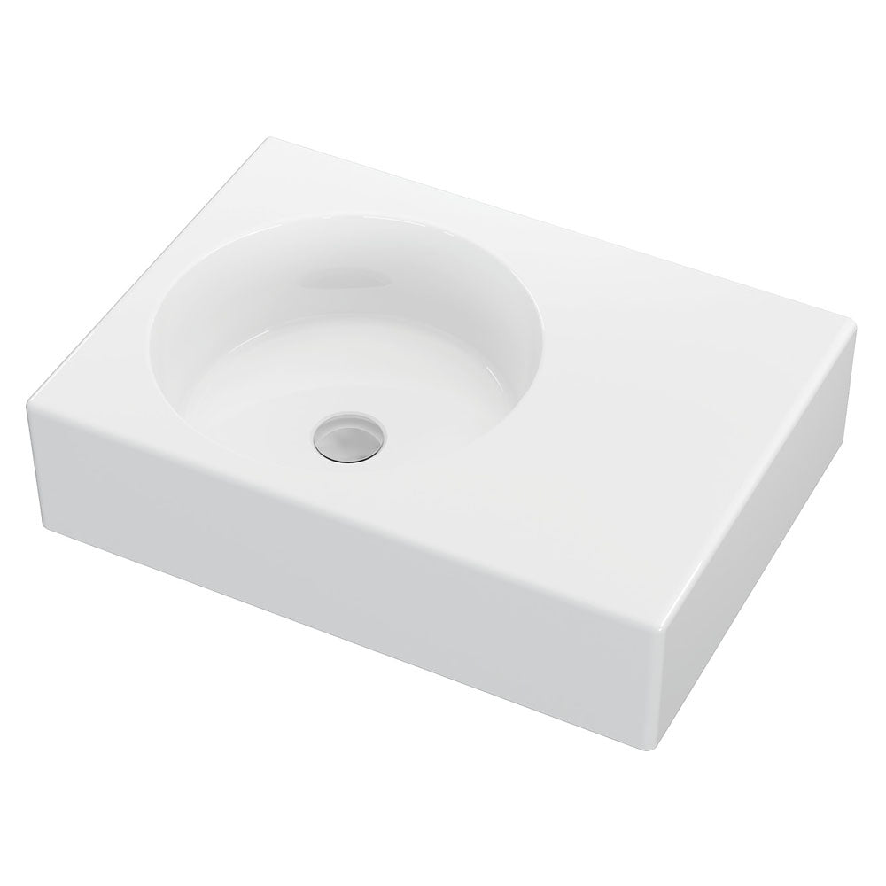 Fienza RB039L Reba Left Bowl Wall Basin, No Tap Hole