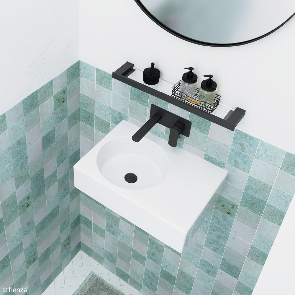 Fienza RB039L Reba Left Bowl Wall Basin, No Tap Hole