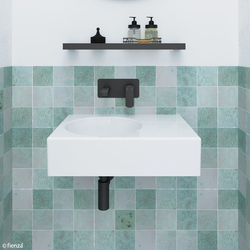 Fienza RB039L Reba Left Bowl Wall Basin, No Tap Hole
