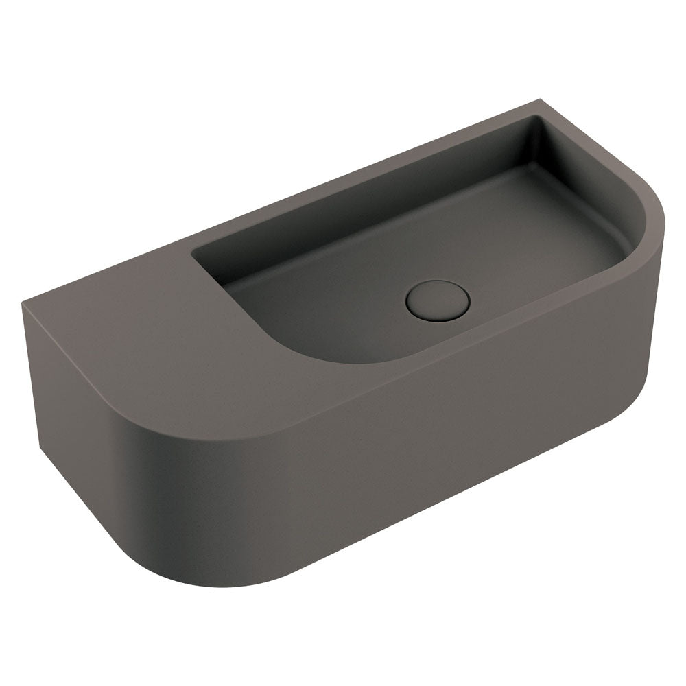 Fienza RB061 Blanca Concrete Wall Basin, Warm Grey