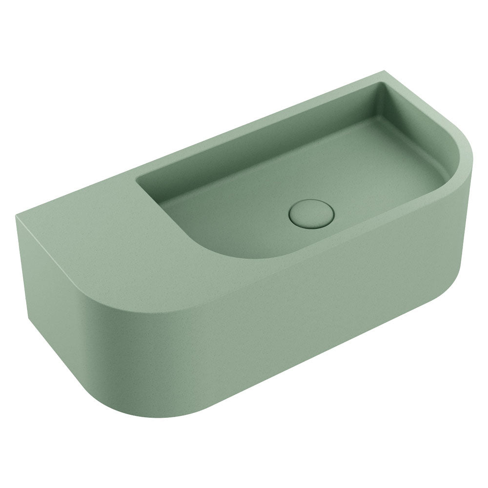 Fienza RB061SG Blanca Concrete Wall Basin, Sage