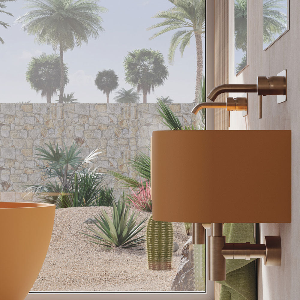 Fienza RB061TU Blanca Concrete Wall Basin, Tuscan