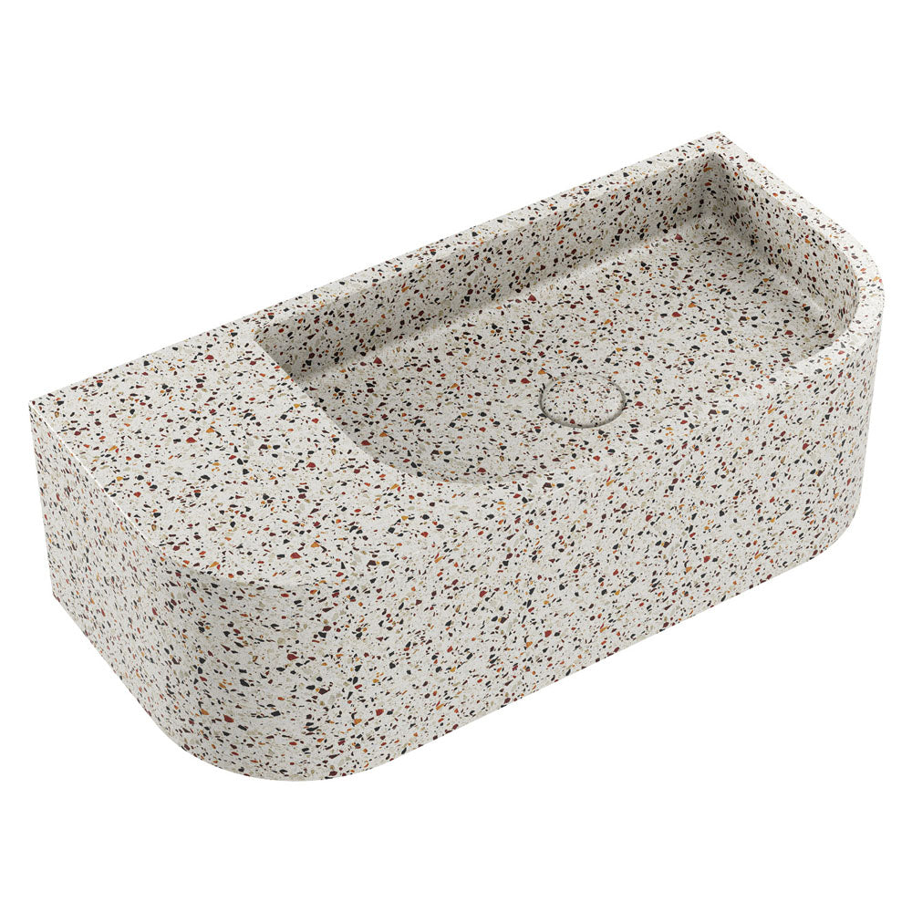 Fienza RB061TZ Blanca Concrete Wall Basin, Terrazzo
