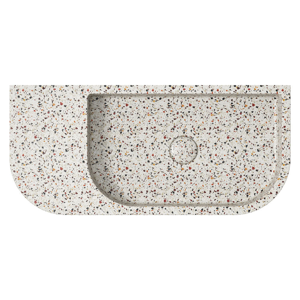 Fienza RB061TZ Blanca Concrete Wall Basin, Terrazzo