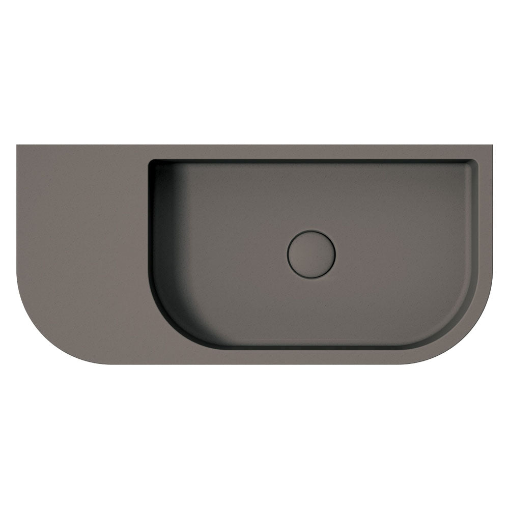 Fienza RB061 Blanca Concrete Wall Basin, Warm Grey