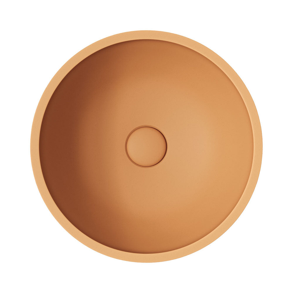 Fienza RB074TU Alba Round Concrete Above Counter Basin, Tuscan