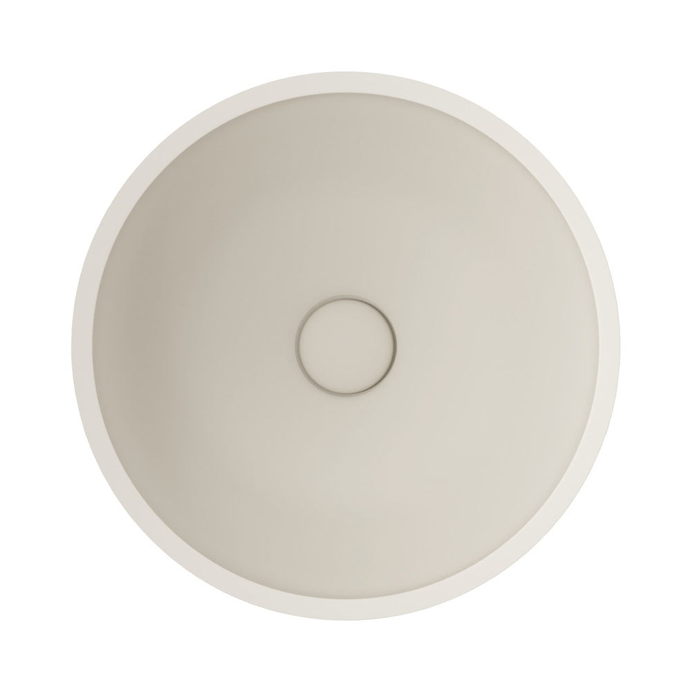 Fienza RB074W Alba Round Concrete Above Counter Basin, Warm White