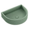 Fienza RB078SG Valentina Fluted Arch Concrete Wall Basin, Sage - Special Order