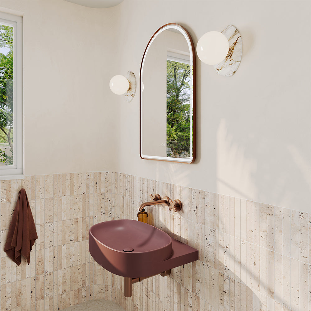 Fienza RB145MU Paloma Pill Concrete Wall Hung Basin, Mulberry