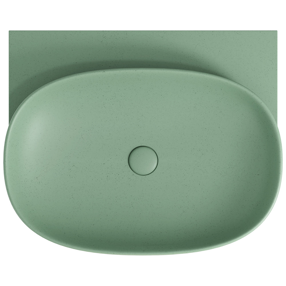 Fienza RB145SG Paloma Pill Concrete Wall Hung Basin, Sage