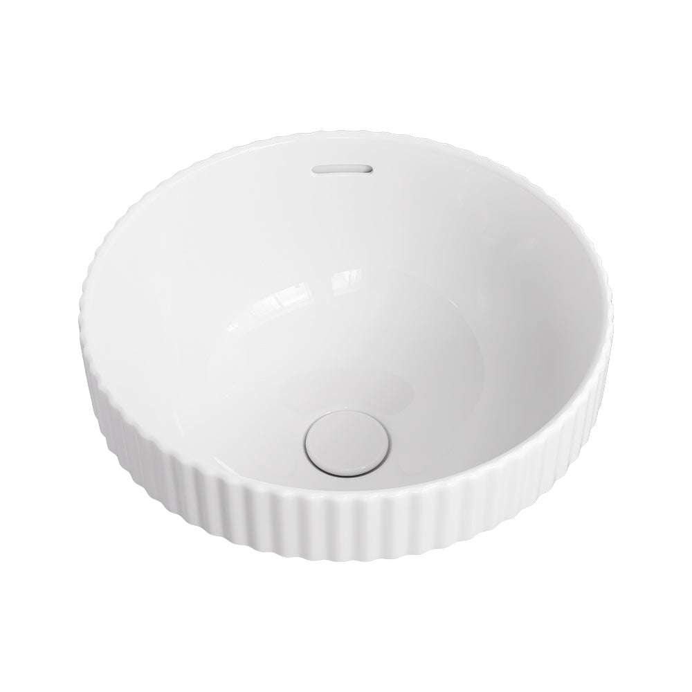 Fienza RB468 Eleanor Round Semi Inset Basin with Overflow, Gloss White