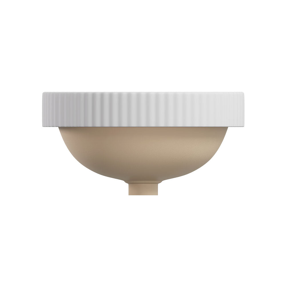 Fienza RB468MW Eleanor Round Semi Inset Basin with Overflow, Matte White