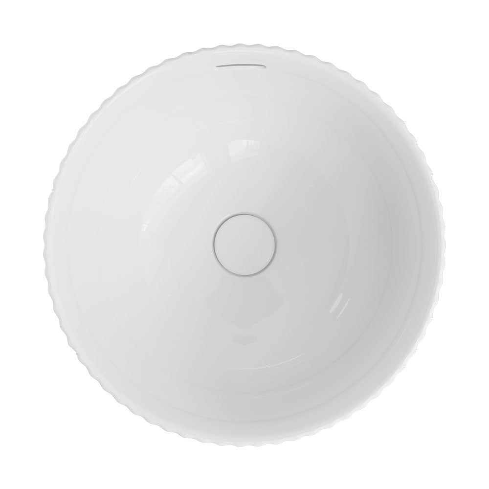 Fienza RB468 Eleanor Round Semi Inset Basin with Overflow, Gloss White