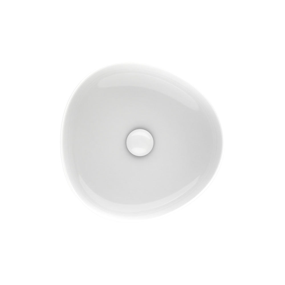 Fienza RB486 Pebble Small Above Counter Basin, Gloss White