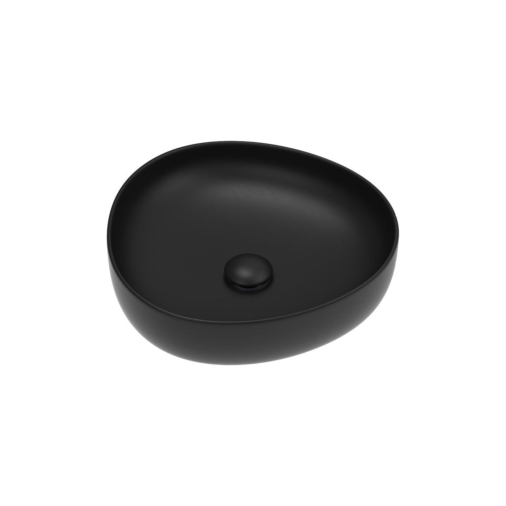 Fienza RB486B Pebble Small Above Counter Basin, Matte Black