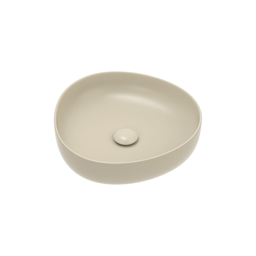 Fienza RB486MK Pebble Small Above Counter Basin, Matte Khaki