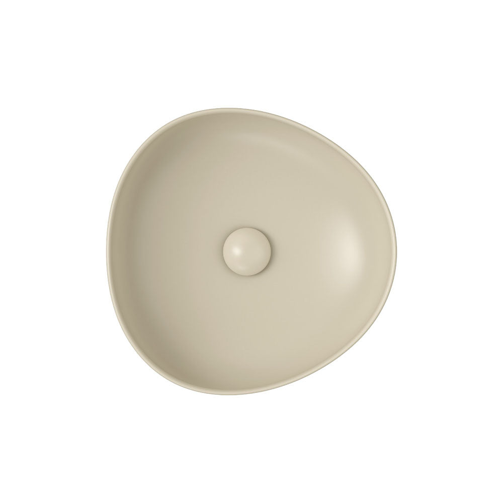 Fienza RB486MK Pebble Small Above Counter Basin, Matte Khaki
