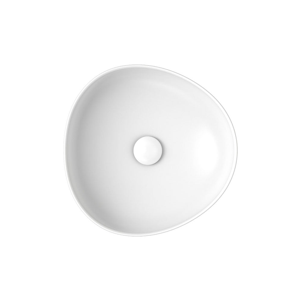 Fienza RB486W Pebble Small Above Counter Basin, Matte White