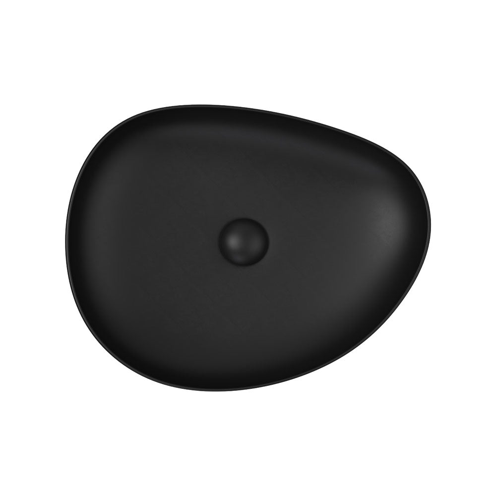 Fienza RB487B Pebble Medium Above Counter Basin, Matte Black