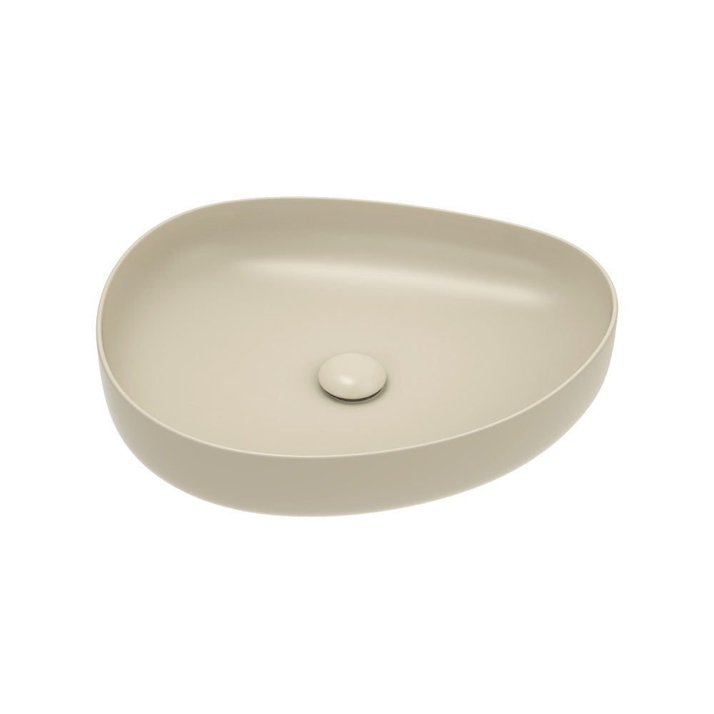 Fienza RB487MK Pebble Medium Above Counter Basin, Matte Khaki