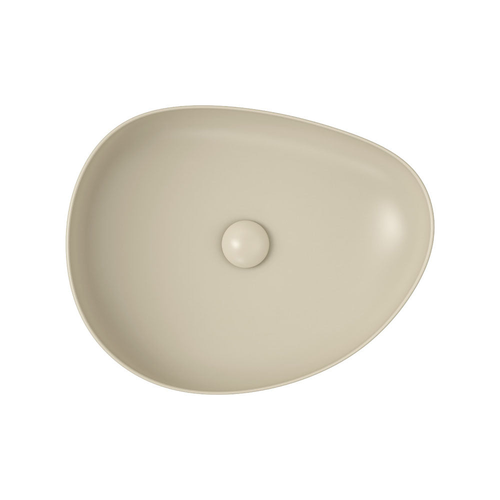Fienza RB487MK Pebble Medium Above Counter Basin, Matte Khaki