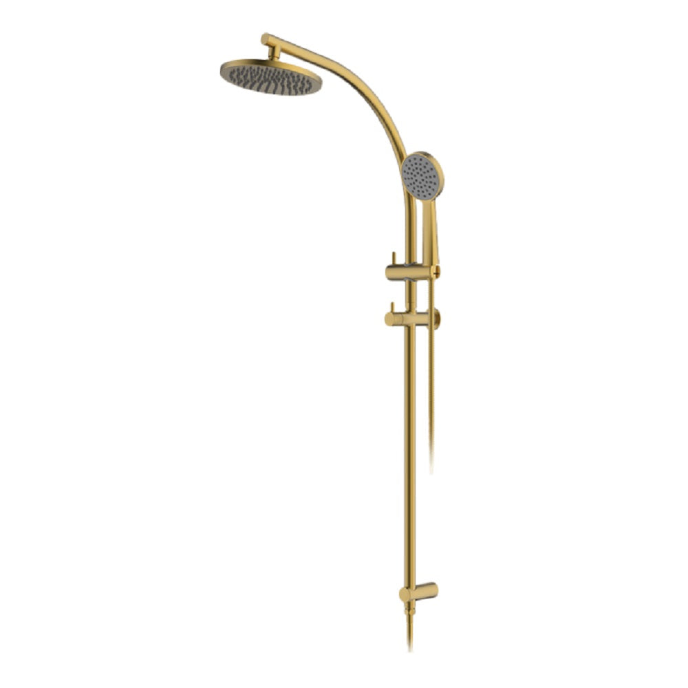 Abey Gareth Ashton Overhead Shower & Handshower, Round Ensemble, Brushed Brass, RHB07-BB
