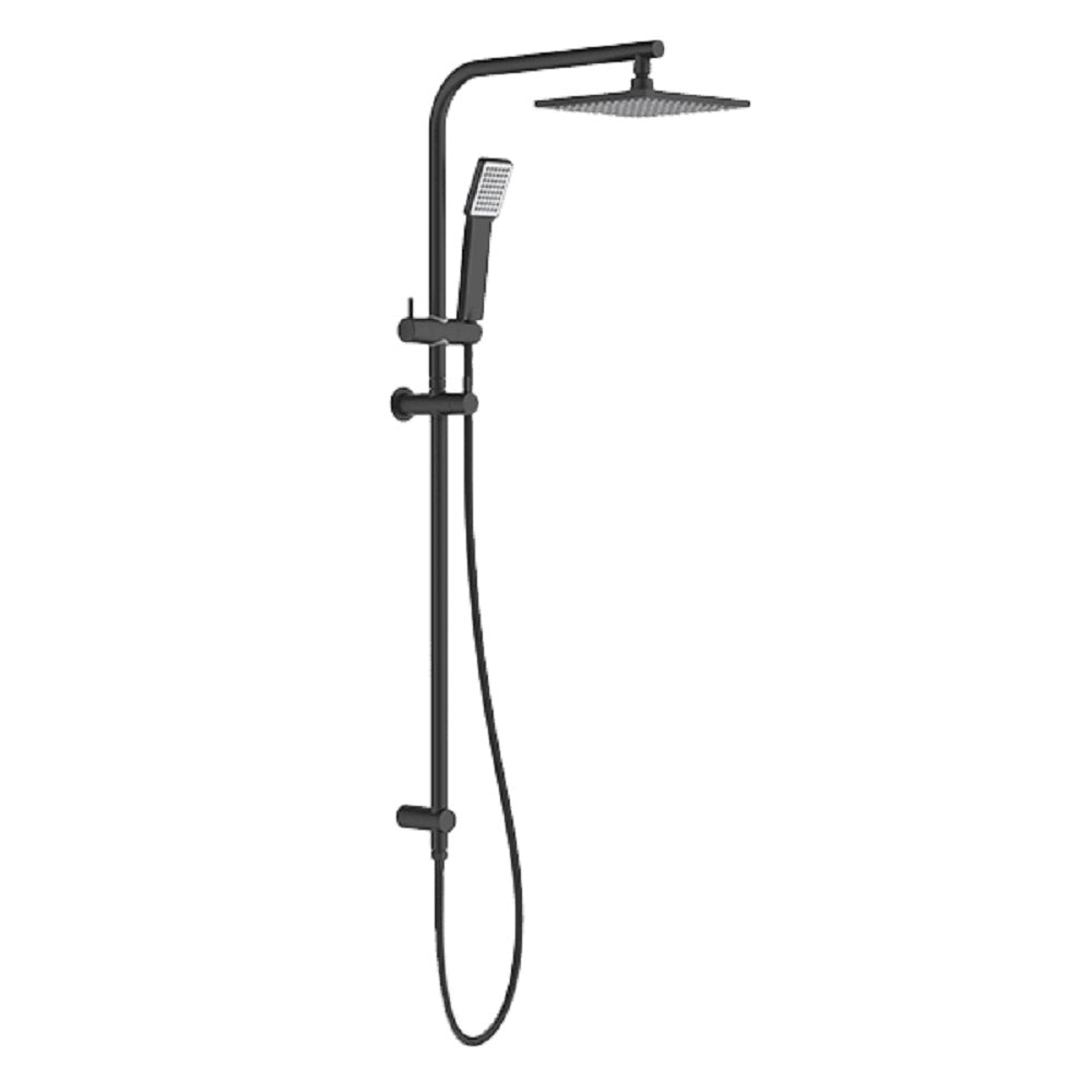 Abey Gareth Ashton Overhead Shower & Handshower, Square Ensemble, Black, RHB08-B