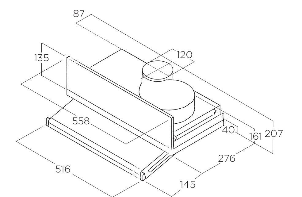 Kleenmaid RHSOG61 60cm Concealed Slide Out Rangehood