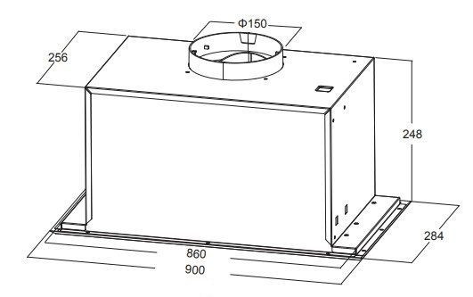 Kleenmaid RHUC92 90cm Stainless Steel Fixed Undermount Rangehood