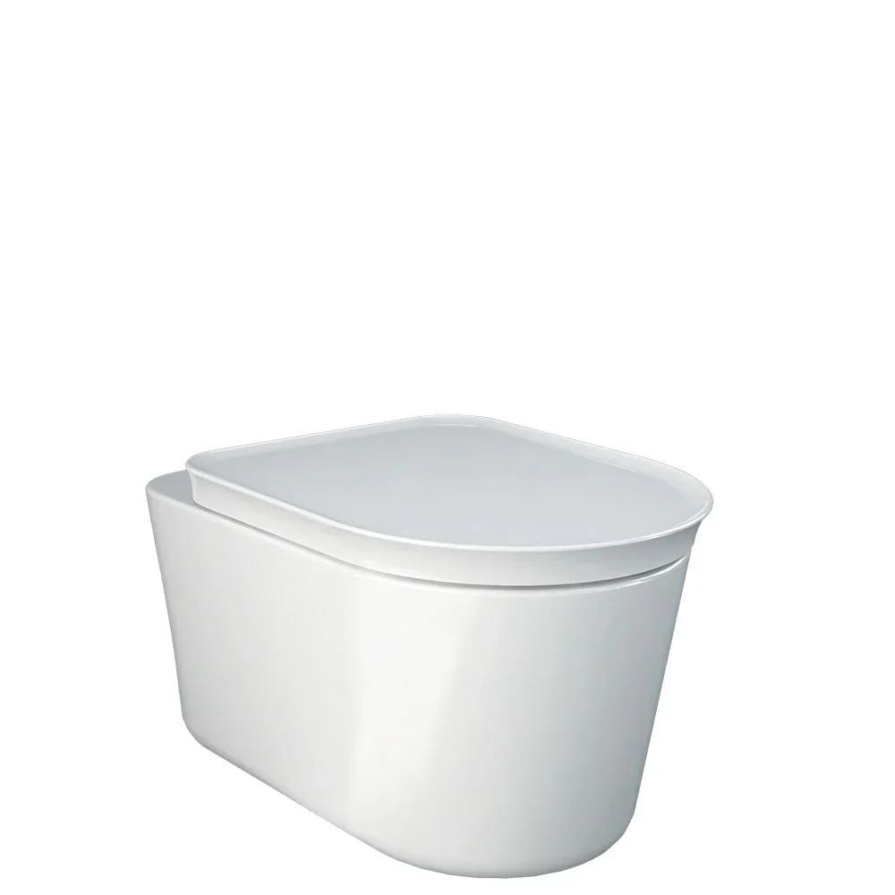 Fienza RKT1446W-V4 Rak Valet Wall Hung Toilet Suite, Viega V-04 Cistern, No Button, Gloss White