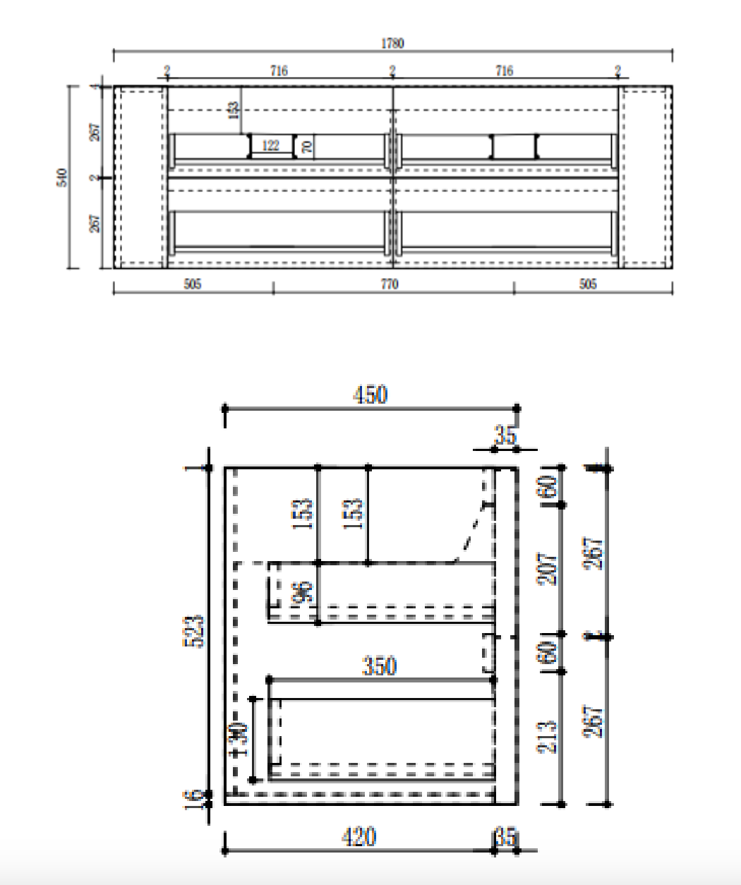 Aulic 1800mm RM1800WMWF Ramee Fluted Wall Hung Double Vanity, Matte White