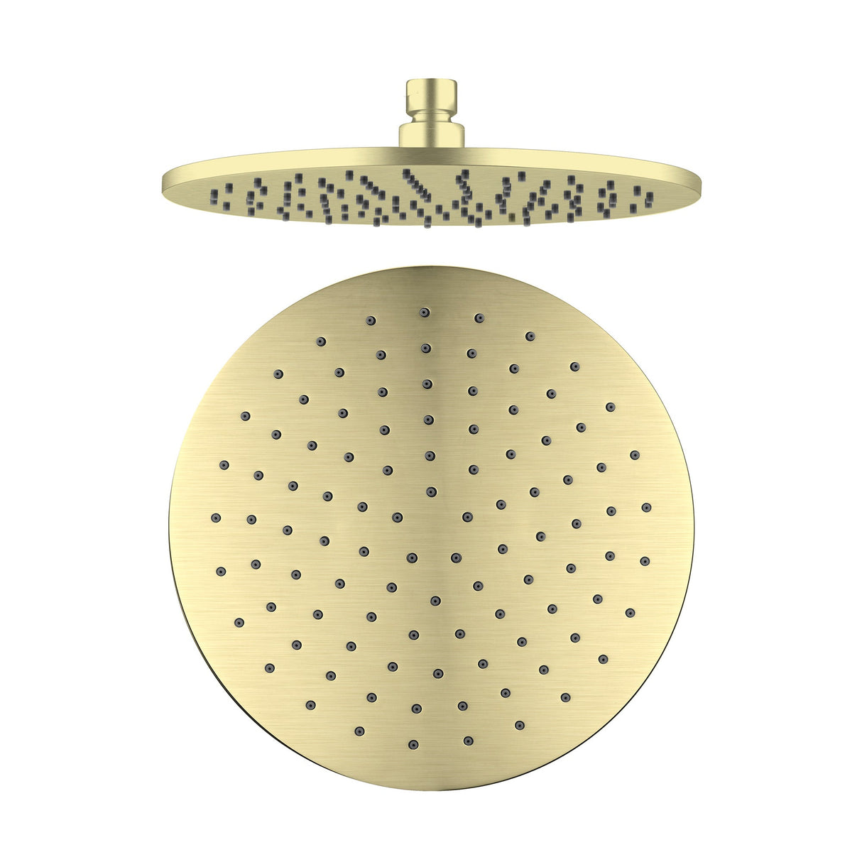 Nero Round Brass Shower Head 250mm - Brushed Gold