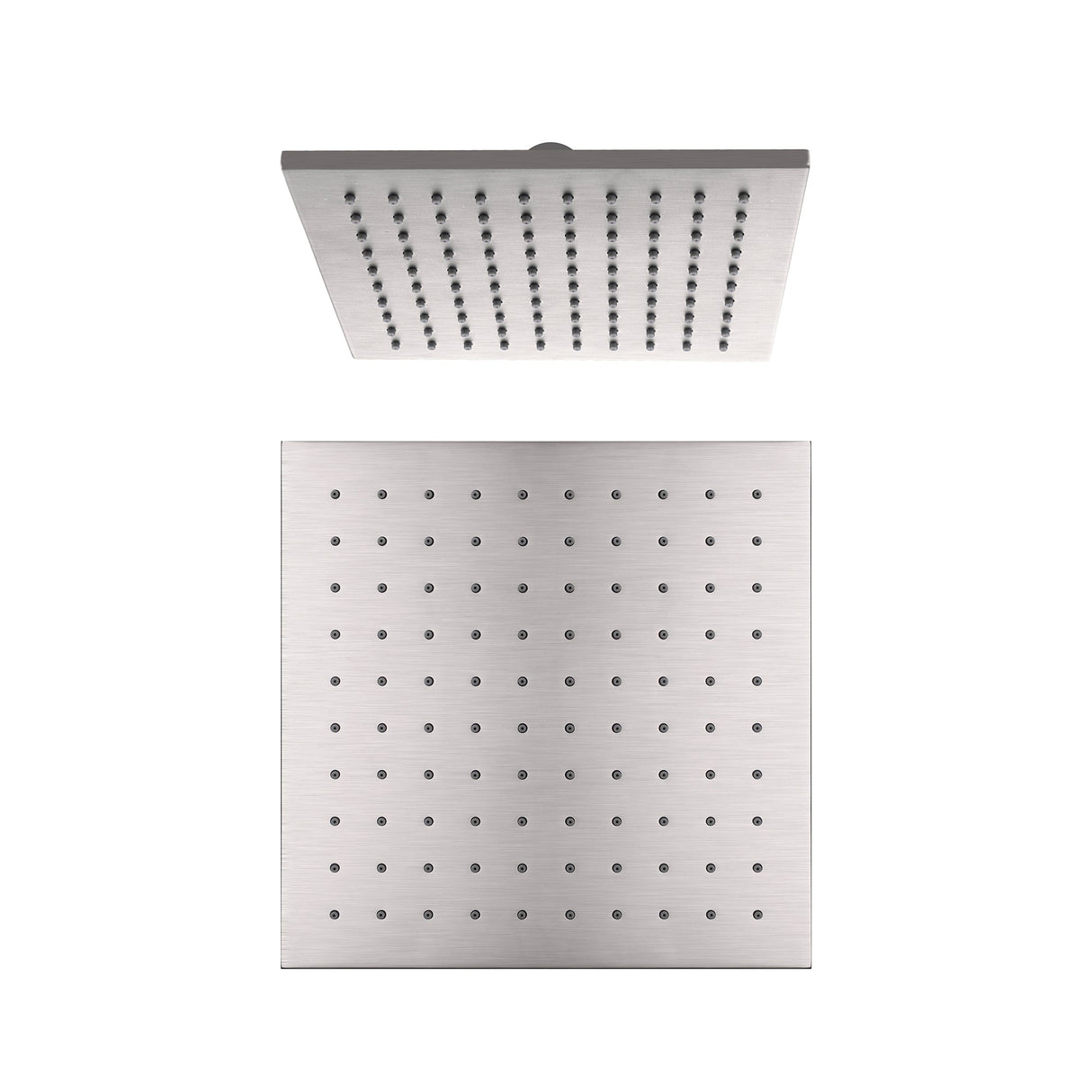 Nero NRROB1003BN 250mm Square Brass Shower Head - Brushed Nickel