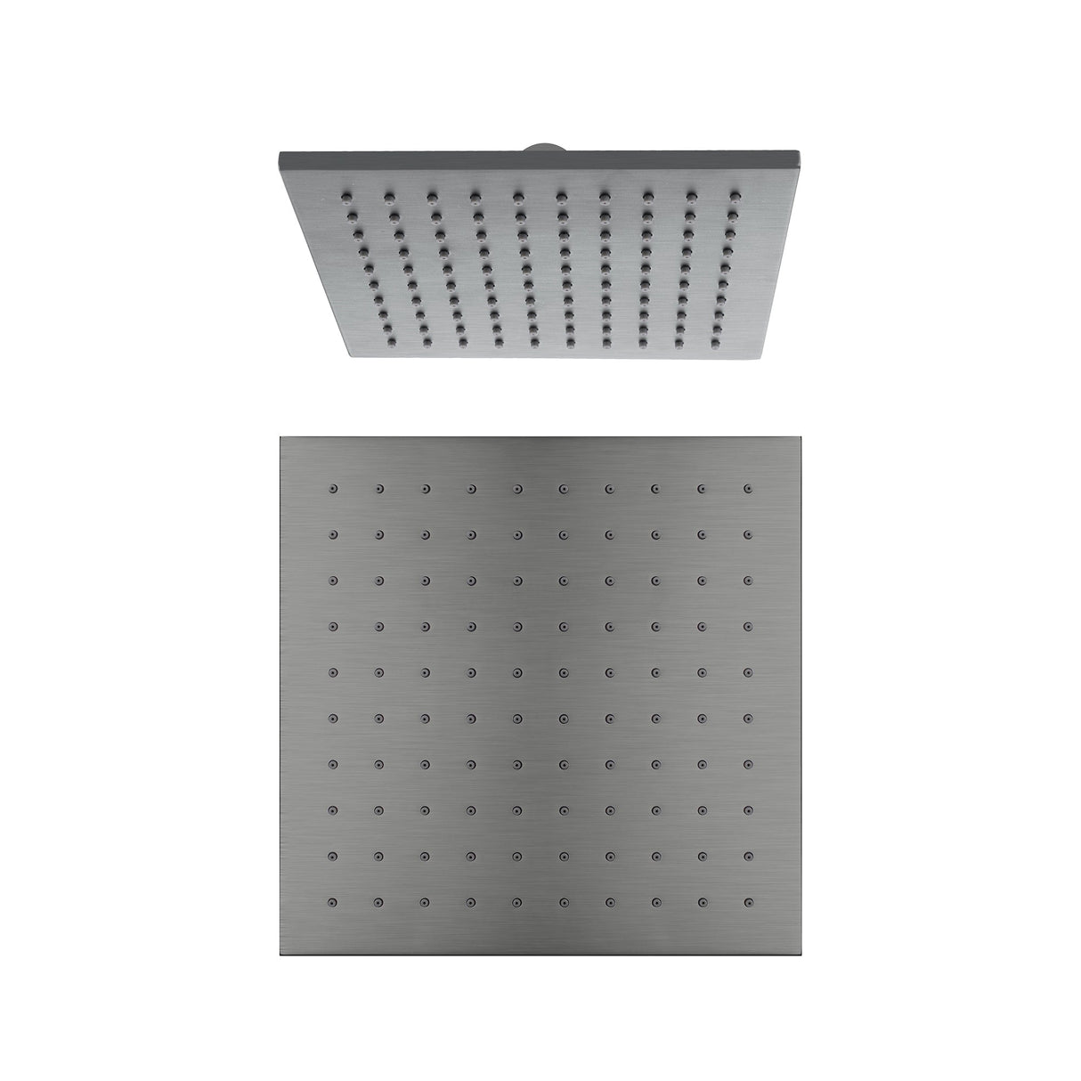 Nero NRROB1003GM 250mm Square Brass Shower Head - Gunmetal Grey