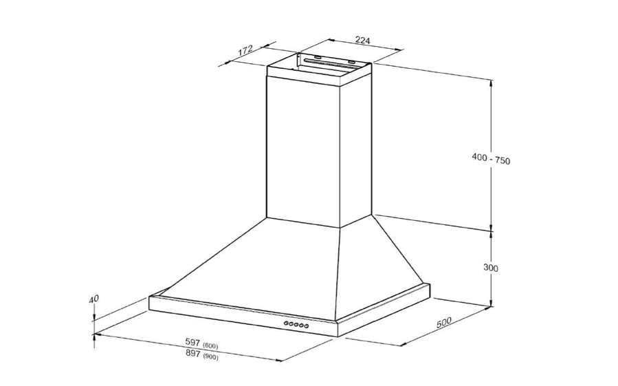 Robinhood Rwh3Ch6Ss 1048M3 60Cm Canopy Rangehood Rangehoods